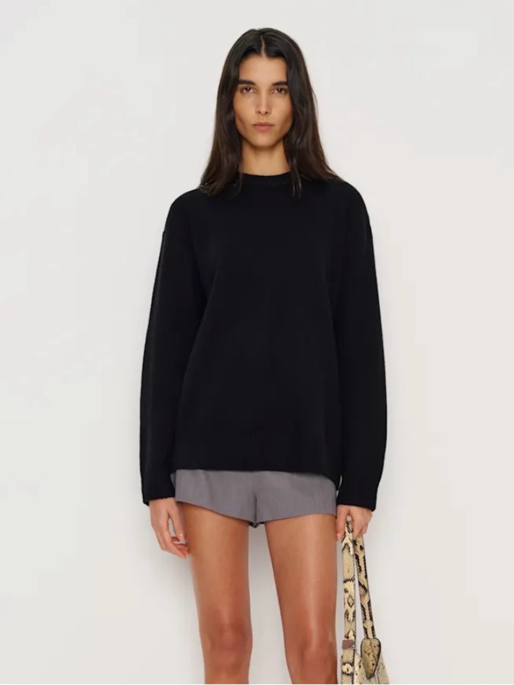 Reformation Fabian Crew Sweater Black - Size XS NWT